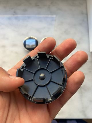 Tapabujes Seat 63mm Negro Plata Nuevos