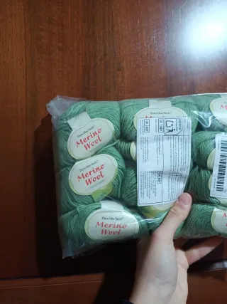 Gomitoli lana Merino verde