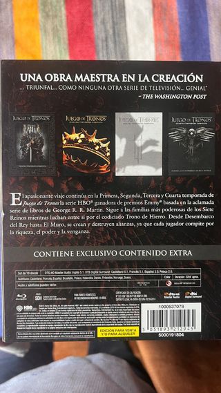 Juego de Tronos Blu-ray T2, T3 y T4