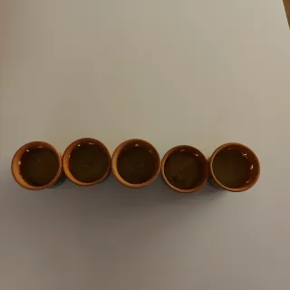 5 Portacandele in Ceramica Decorati