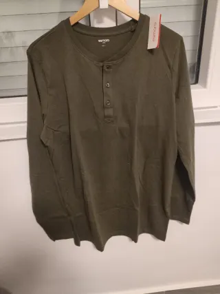 Camiseta Zara Man manga larga gris