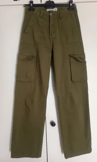Pantalones cargo mujer verde militar