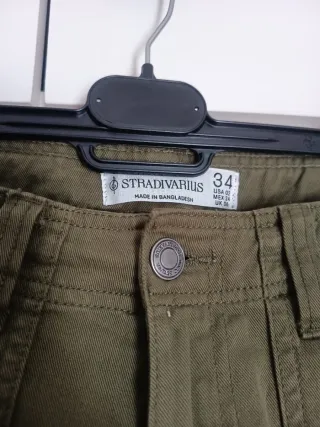 Pantalones cargo mujer verde militar
