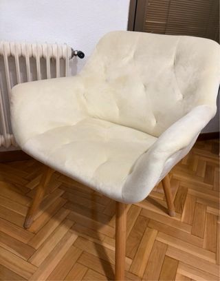 Silla de escritorio/tocador beige