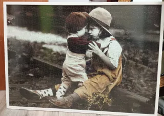 Cuadro puzzle de hermanos. Grande