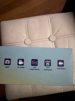 Cámara Digital 4K Waterproof Azul
