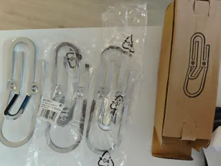 3 Perchas Clip Metal Nuevas