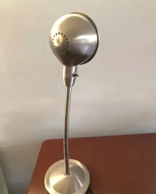 Flexo Lámpara Escritorio Metal Plata