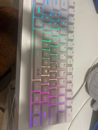 Teclado Gamer 60% Blanco