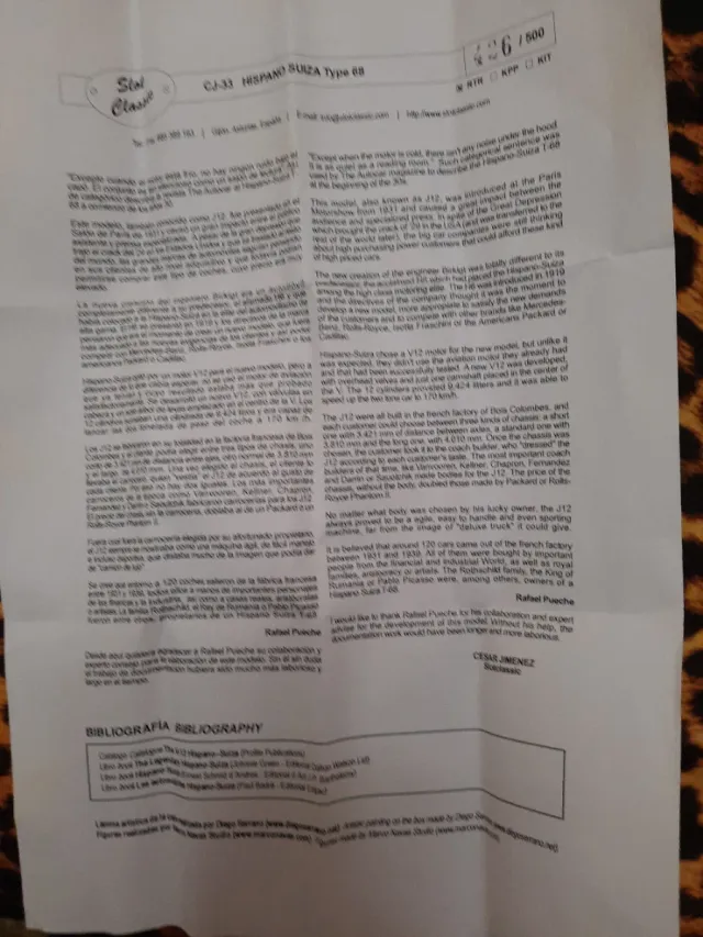 Hispano Suiza CJ 33 Slot Classic 426/500 RTR