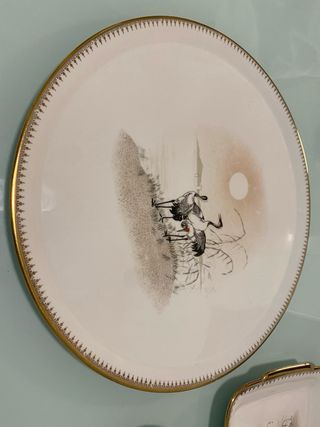 Set de café Limoges porcelana con hilo de oro