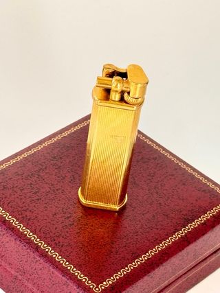 Encendedor Dunhill 1980 Vintage chapado en oro