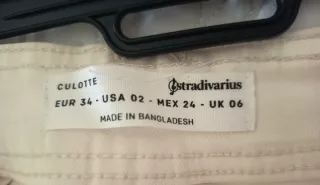 Pantalón culotte crudo ancho