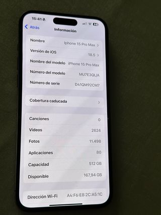 iPhone 15 Pro Max 512 GB Gris