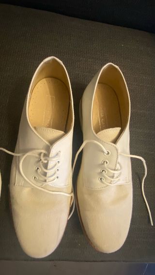 Zapatos comunión niño beige/blanco