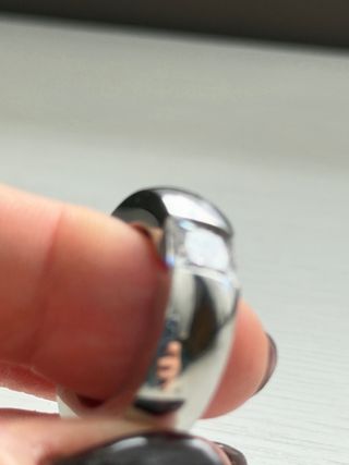 Anillo Acero y circonita