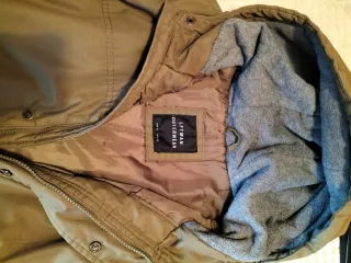 Parka Hombre Verde Oliva con Capucha