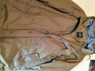 Parka Hombre Verde Oliva con Capucha