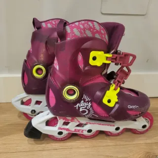 Patines Oxelo niña T. 30-32 + Casco Btwin T. 52-55