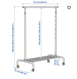 Burro perchero blanco Ikea + separador