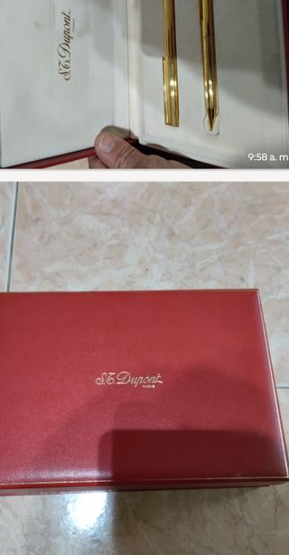 Estuche S.T. Dupont Oro 24k Bolígrafos