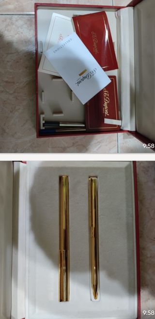Estuche S.T. Dupont Oro 24k Bolígrafos