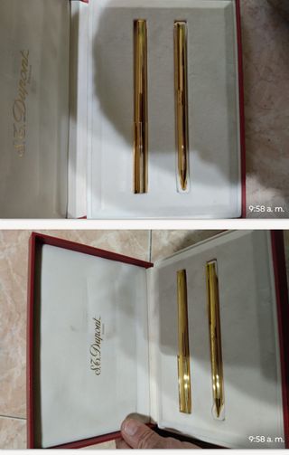 Estuche S.T. Dupont Oro 24k Bolígrafos