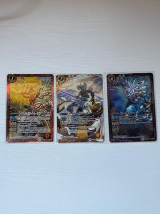 Lote 3 Cartas Digimon Battle Spirit