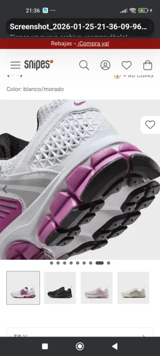 Nike Zoom Vomero 5 (GS) Blanco/Morado