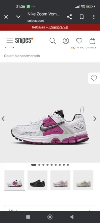 Nike Zoom Vomero 5 (GS) Blanco/Morado