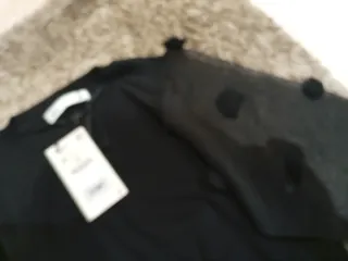 Jersey Zara Negro Mangas Flores Talla Única