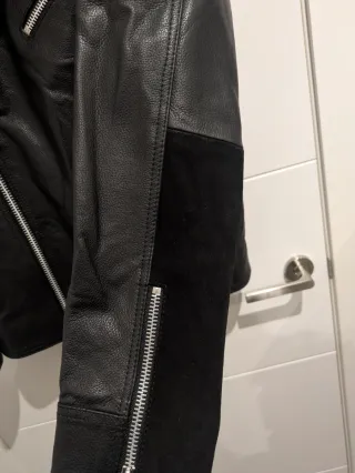 Chaqueta Jack&Jones de Cuero Vacuno Negra