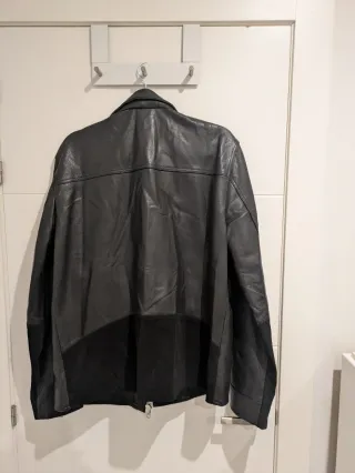 Chaqueta Jack&Jones de Cuero Vacuno Negra