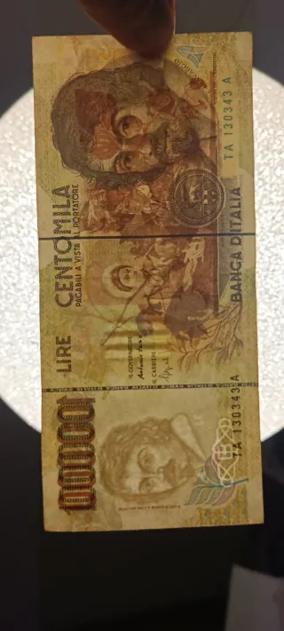 #2. Banconota 100000 Lire Caravaggio II tipo.