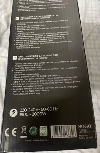 Ferro da Stiro Elettrico SOGO 2000W