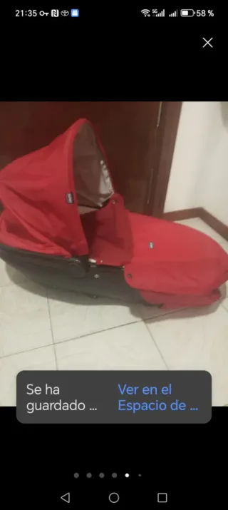 Carrito de bebé trío rojo