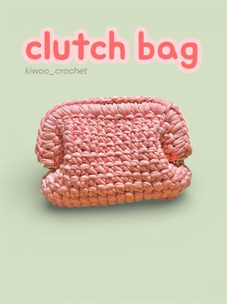 Borsa uncinetto rosa fatta a mano molto capiente