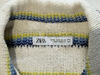 Camisa Crochet Zara Rayas Talla M