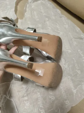 Sandalia Plataforma Plata