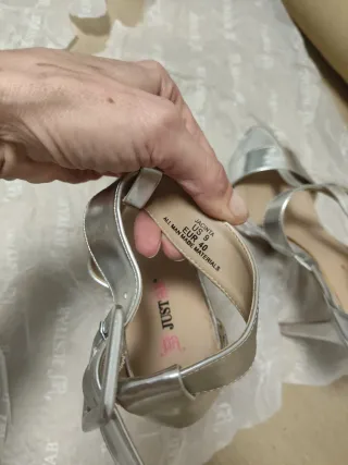 Sandalia Plataforma Plata