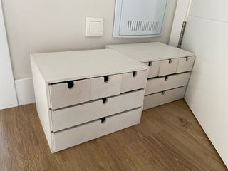 2 Cajas de almacenaje de madera con compartimentos