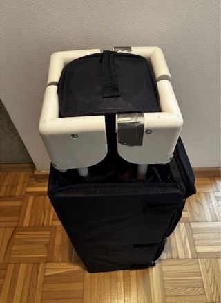 Cuna de viaje azul, Chicco Easysleep + barrera