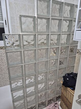 Divisor de ambiente cristal baño 1,5€ cada uno