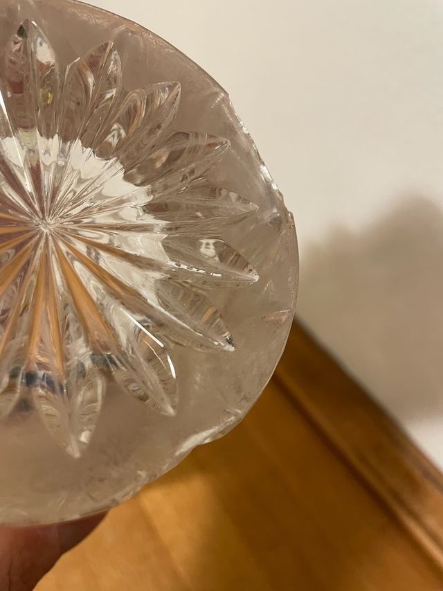 Vaso vintage in cristallo di Boemia