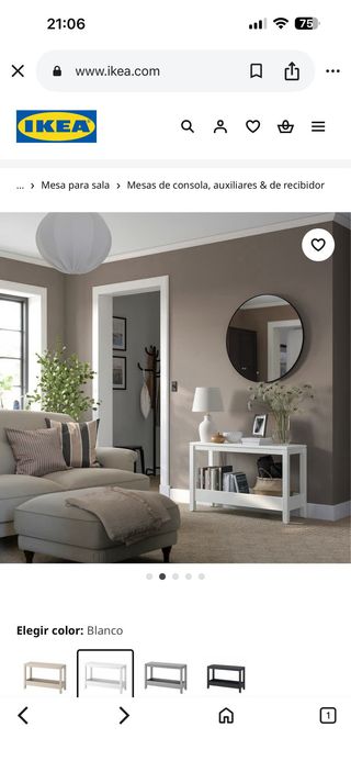 Consola IKEA HAVSTA Pino Macizo Blanca