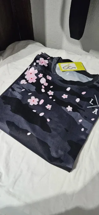 Camiseta CCycling flores rosas talla L