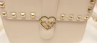 Borsa Pinko Up Beige con Borchie Oro