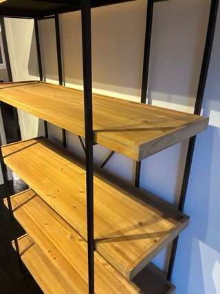 Estantería Industrial Madera y Metal