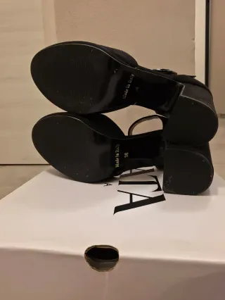 Sandali neri con tacco donna