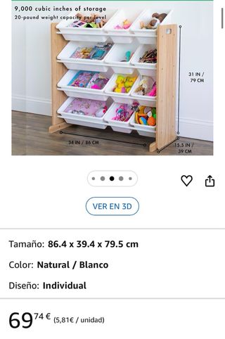 Mueble Organizador Juguetes Madera